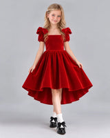 Red Ball Gown Junior Bridesmaid Dress Front