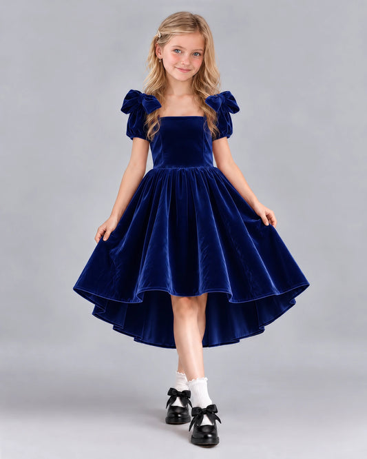 Royal Blue Ball Gown Junior Bridesmaid Dress Front