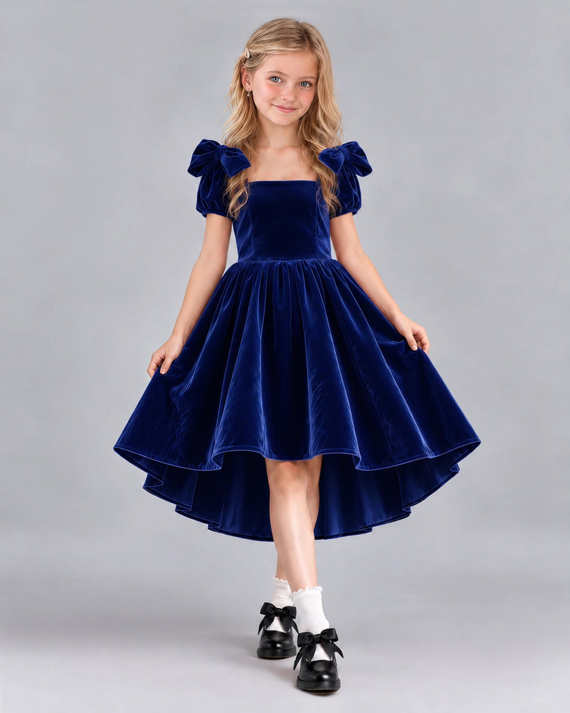 Royal Blue Ball Gown Junior Bridesmaid Dress Front