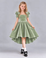 Sage Green Ball Gown Junior Bridesmaid Dress Front