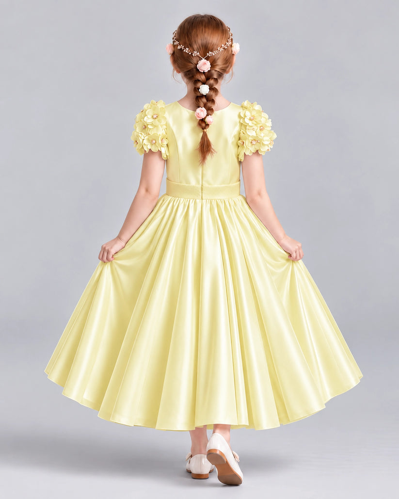 Daffodil Ball Gown Girls Formal Dresses Back