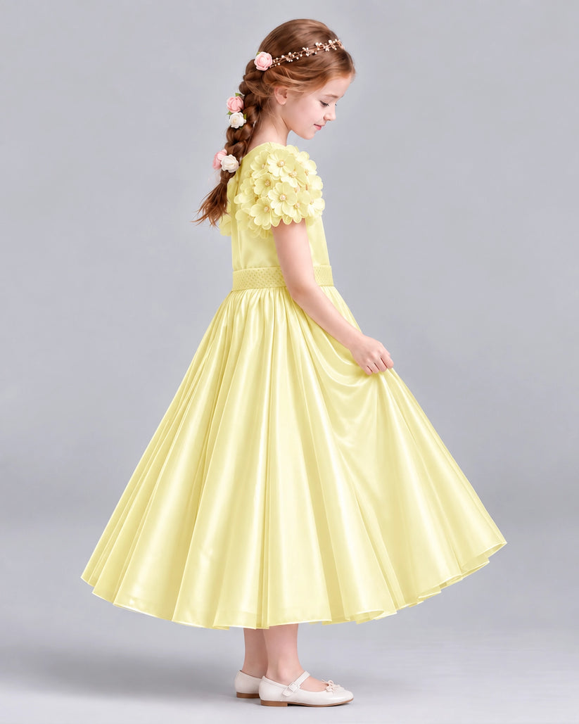 Daffodil Ball Gown Girls Formal Dresses Side