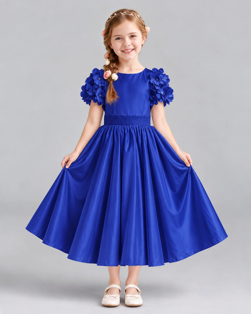 Royal Blue Ball Gown Girls Formal Dresses Front