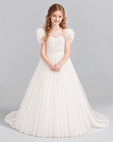Ivory Ball Gown First Communion Dresses Front