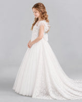 Ivory Ball Gown First Communion Dresses Side