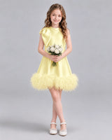 Daffodil A-line Girls Formal Dresses Pose