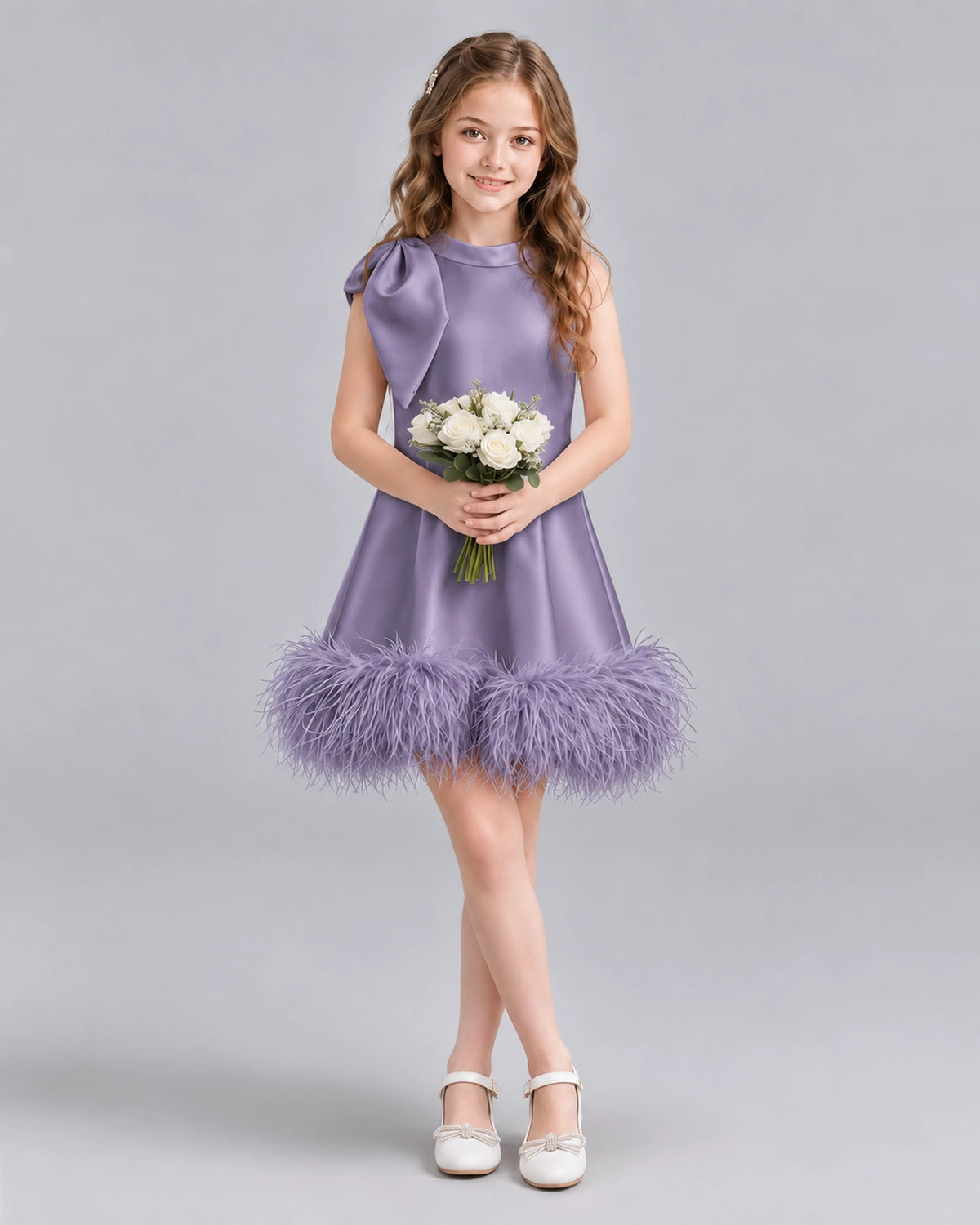 Wisteria A-line Girls Formal Dresses Pose
