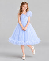Lavender A-line Girls Formal Dresses Front