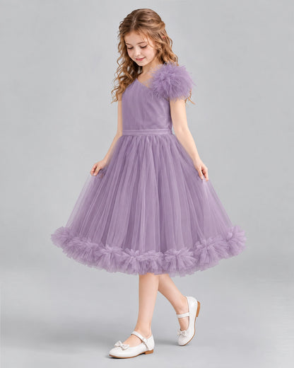 Wisteria A-line Girls Formal Dresses Side