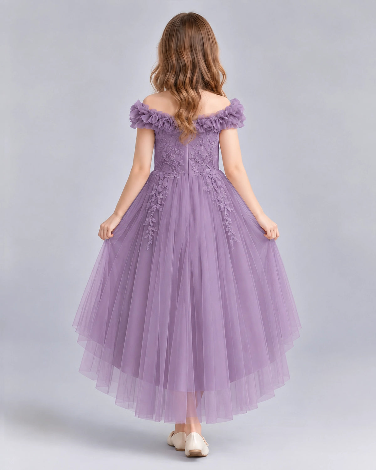 Wisteria Ball Gown Girls Formal Dresses Back
