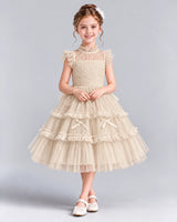 Champagne Ball Gown Flower Girl Dresses Front