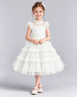 Ivory Ball Gown Flower Girl Dresses Front
