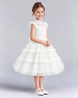 Ivory Ball Gown Flower Girl Dresses Side