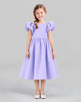 Lavender A-line Girls Formal Dresses Front