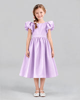 Lilac A-line Girls Formal Dresses Front