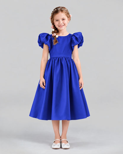 Royal Blue A-line Girls Formal Dresses Front
