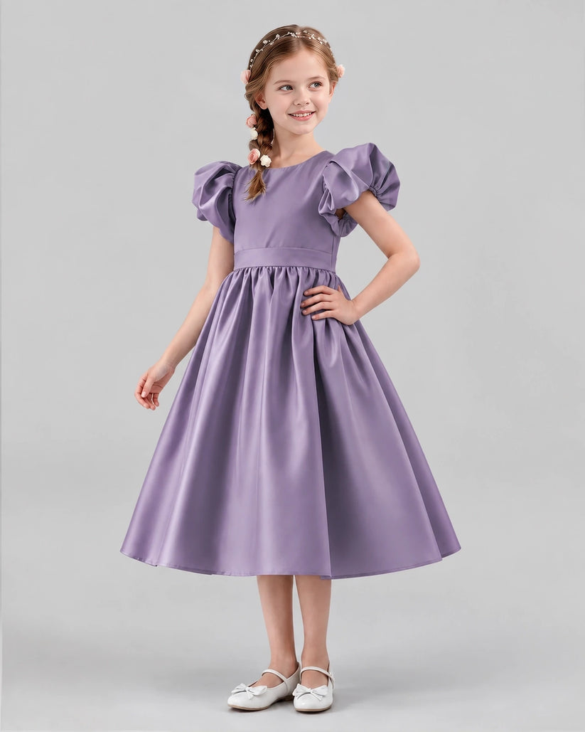Wisteria A-line Girls Formal Dresses Side
