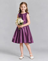Grape A-line Girls Formal Dresses Front