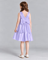Lavender A-line Girls Formal Dresses Back