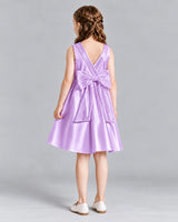 Lilac A-line Girls Formal Dresses Back