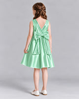 Mint Green A-line Girls Formal Dresses Back