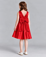 Red A-line Girls Formal Dresses Back