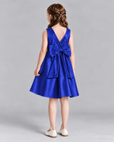 Royal Blue A-line Girls Formal Dresses Back