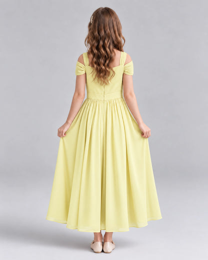 Daffodil A-line Junior Bridesmaid Dresses Back