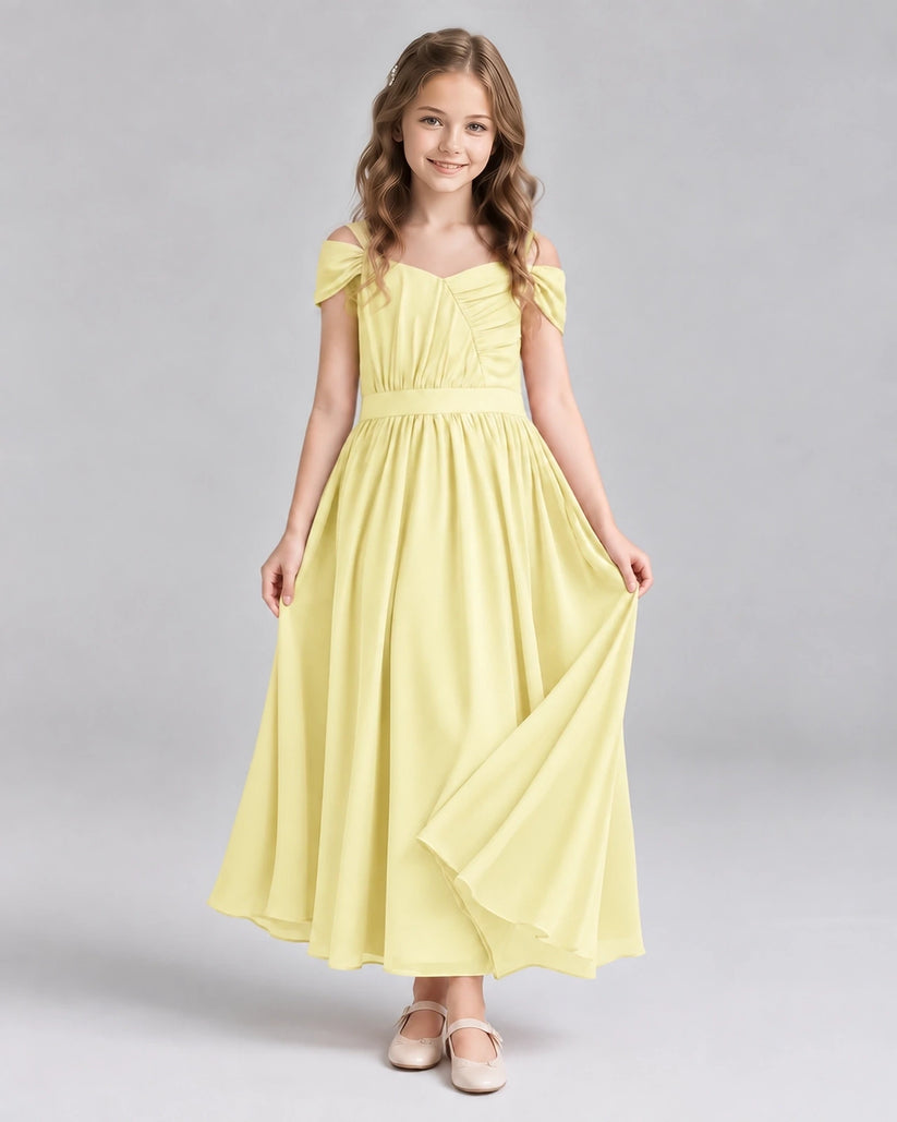 Daffodil A-line Junior Bridesmaid Dresses Front
