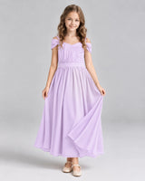 Lavender A-line Junior Bridesmaid Dresses Front