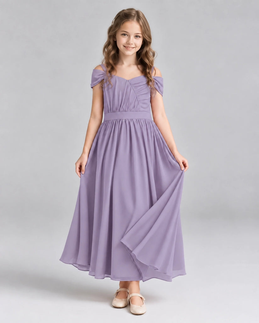 Wisteria A-line Junior Bridesmaid Dresses Front