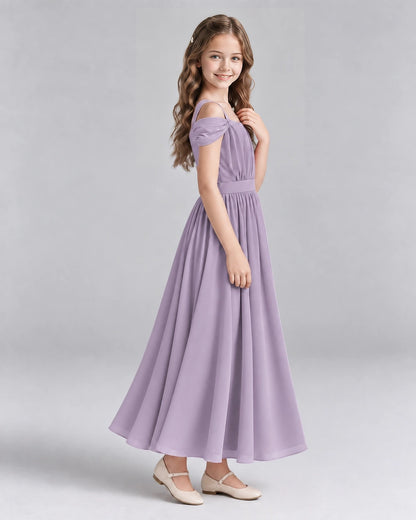 Wisteria A-line Junior Bridesmaid Dresses Side