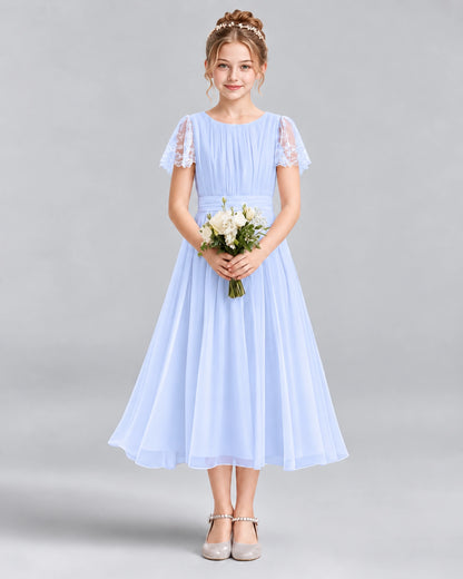Lavender A-line Junior Bridesmaid Dresses Front
