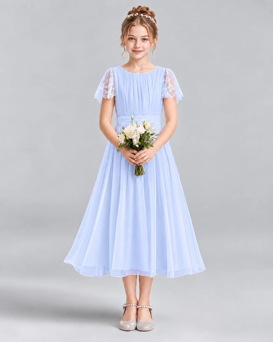 Lavender A-line Junior Bridesmaid Dresses Front