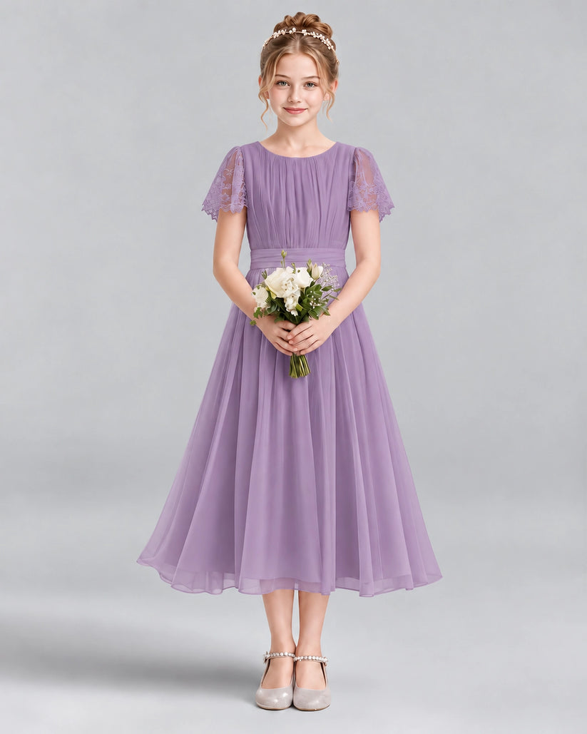 Wisteria A-line Junior Bridesmaid Dresses Front