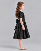 Black A-line Girls Formal Dresses Side