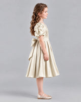 Champagne A-line Girls Formal Dresses Side