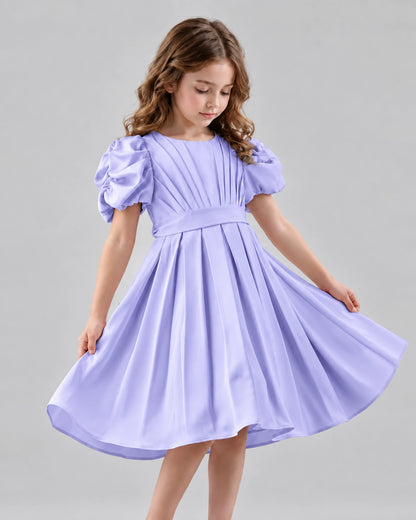 Lavender A-line Girls Formal Dresses Front