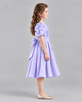 Lavender A-line Girls Formal Dresses Side