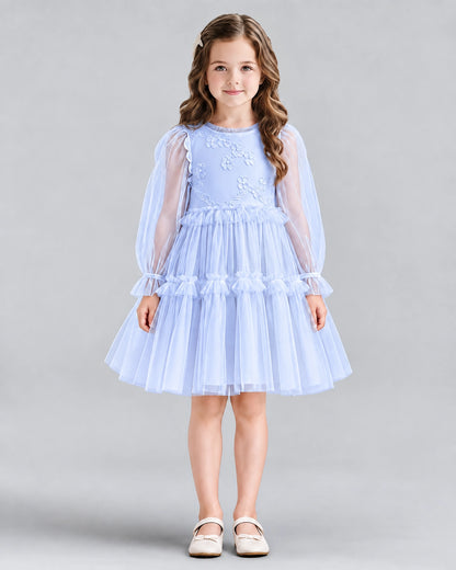 Lavender A-line Girls Formal Dresses Front