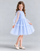 Lavender A-line Girls Formal Dresses Side