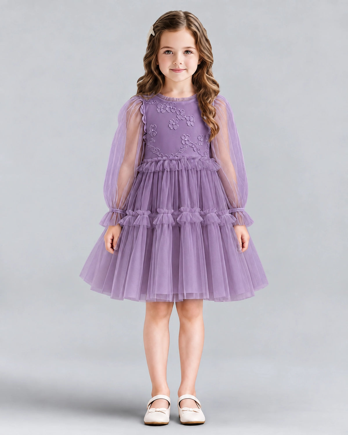 Wisteria A-line Girls Formal Dresses Front