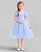 Lavender A-line Flower Girl Dresses Front