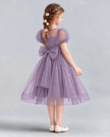 Wisteria A-line Flower Girl Dresses Back