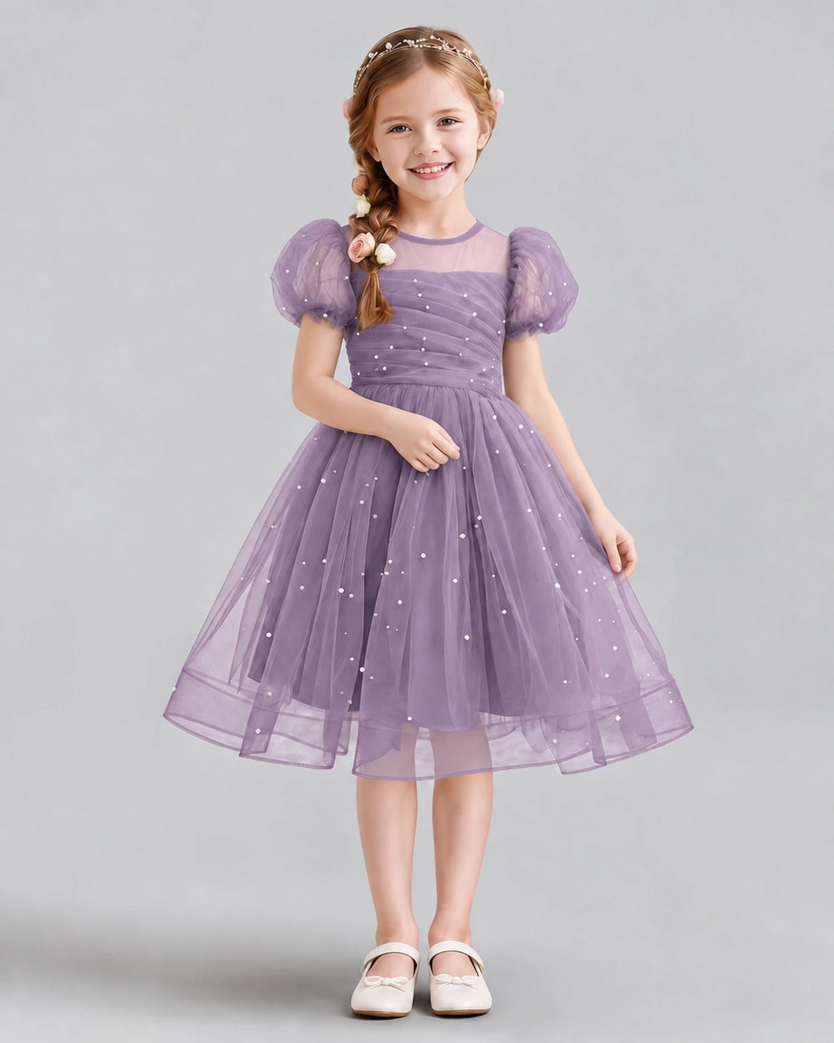 Wisteria A-line Flower Girl Dresses Front
