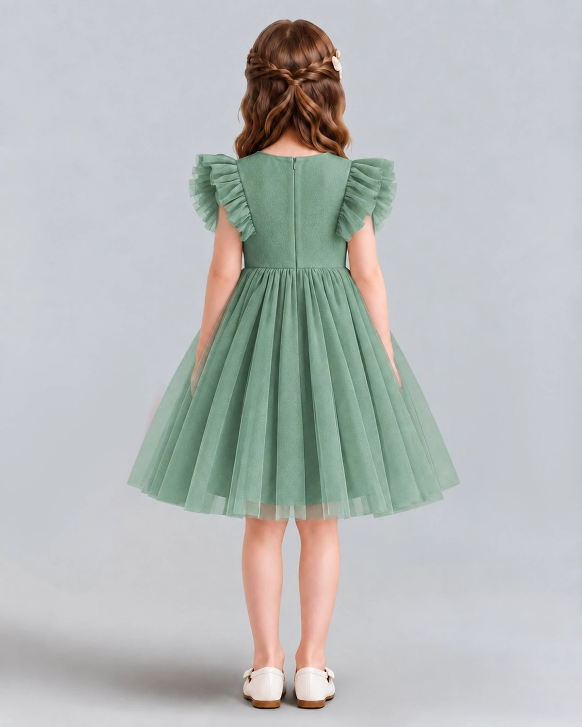 Eucalyptus A-line Girls Formal Dresses Back