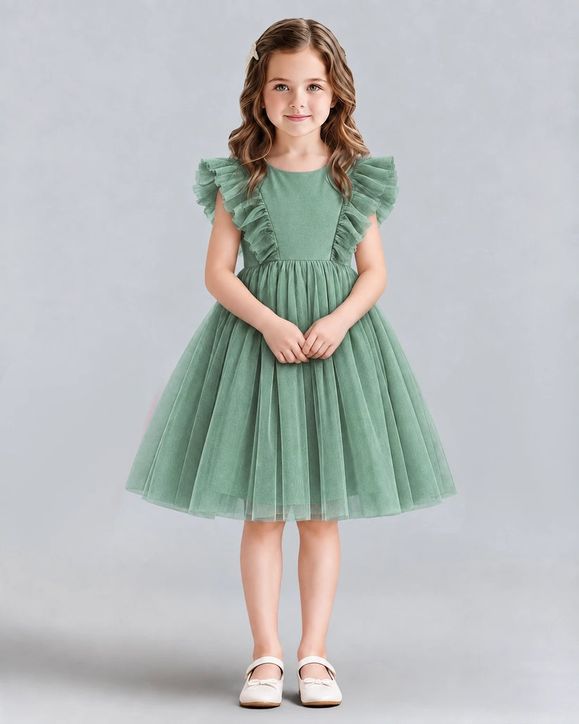 Eucalyptus A-line Girls Formal Dresses Front