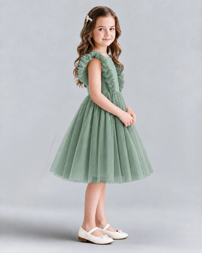 Eucalyptus A-line Girls Formal Dresses Side