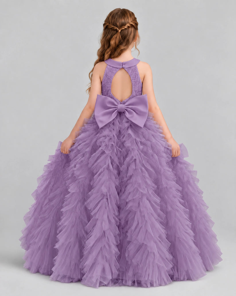 Wisteria Ball Gown Girls Pageant Dresses Back