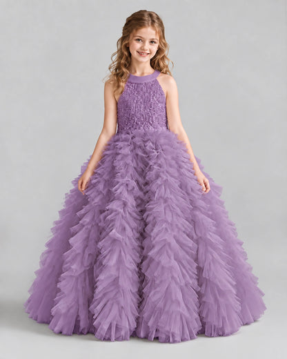 Wisteria Ball Gown Girls Pageant Dresses Front